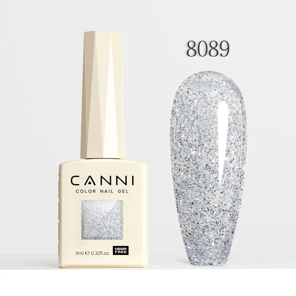CANNI Gel Nail Polish Glitter Diamond Sparkle Color Collection Gorgeous Color HEMA FREE Soak Off UV LED Semi Permanent AurorGel