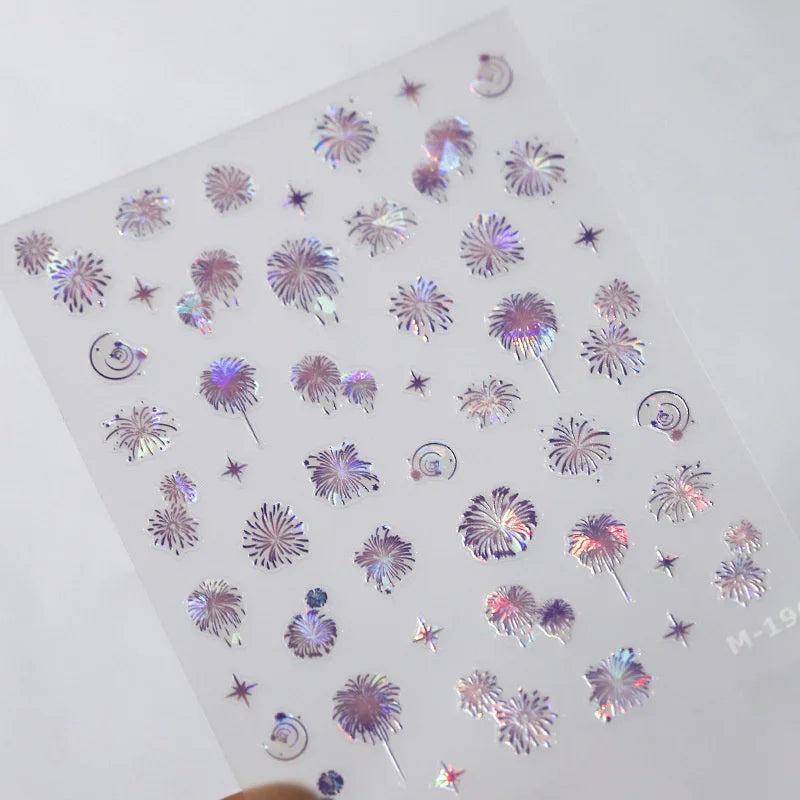 Golden Thread Butterfly Jelly Series Nail Art Stickers High Quality New Bronzing DIY Manicure Decal Decoration