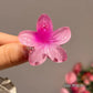 New Fashion Sparkling Flower Claw Clip for Women Transparent Sweet Ponytail Shark Clip Versatile Girl Hair Accessories