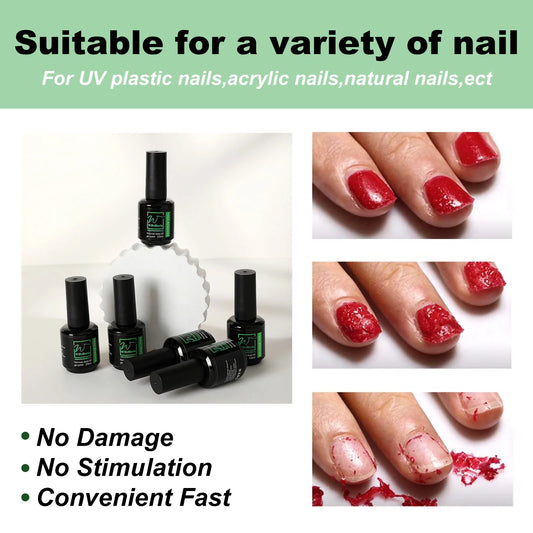 6pcs 15ml Gel Nail Polish Remover Soak-Off Gel Polish Remover, 1pc Removes Nail Polish In 2-5 Minutes 15ml 0.5fl.Oz
