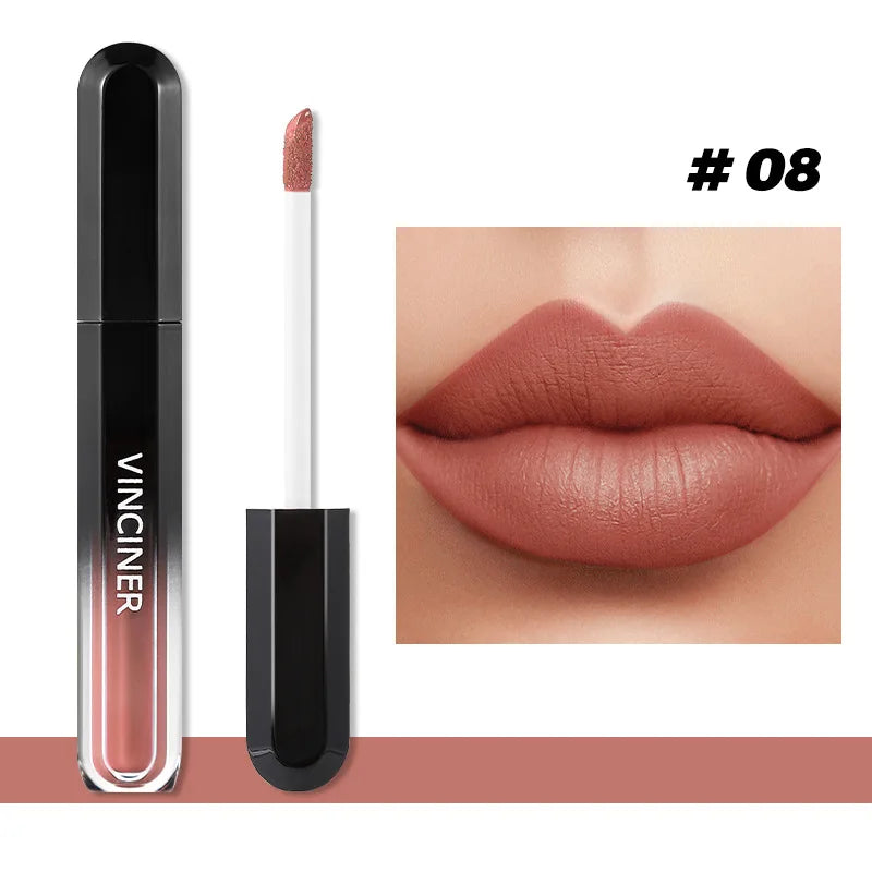 Not Easy To Fade Lip Gloss Punk Smoky Dark Brown Matte Lip Glaze Velvet Coffee Liquid Lipstick Long Lasting Makeup Sexy Lip Tint