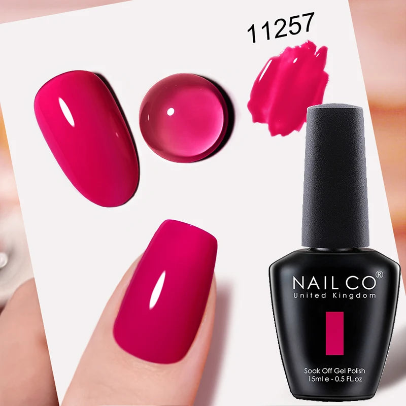 NAILCO 15ml Hema/TPO Free UV Gel Nail Polish Nail Art Manicure Nail Professionals Base Top Varnish Semi Permanent Vernis Nail