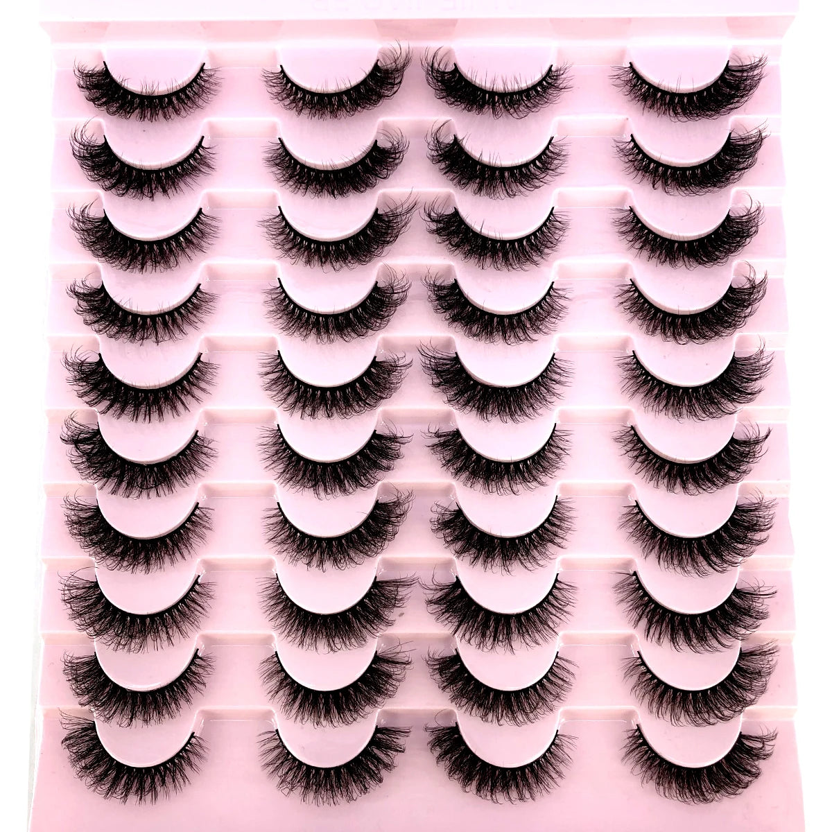2023 New 20 pairs natural long 3D mink false eyelashes fake lashes makeup kit Mink Lashes extension eye lashes short eyelashes