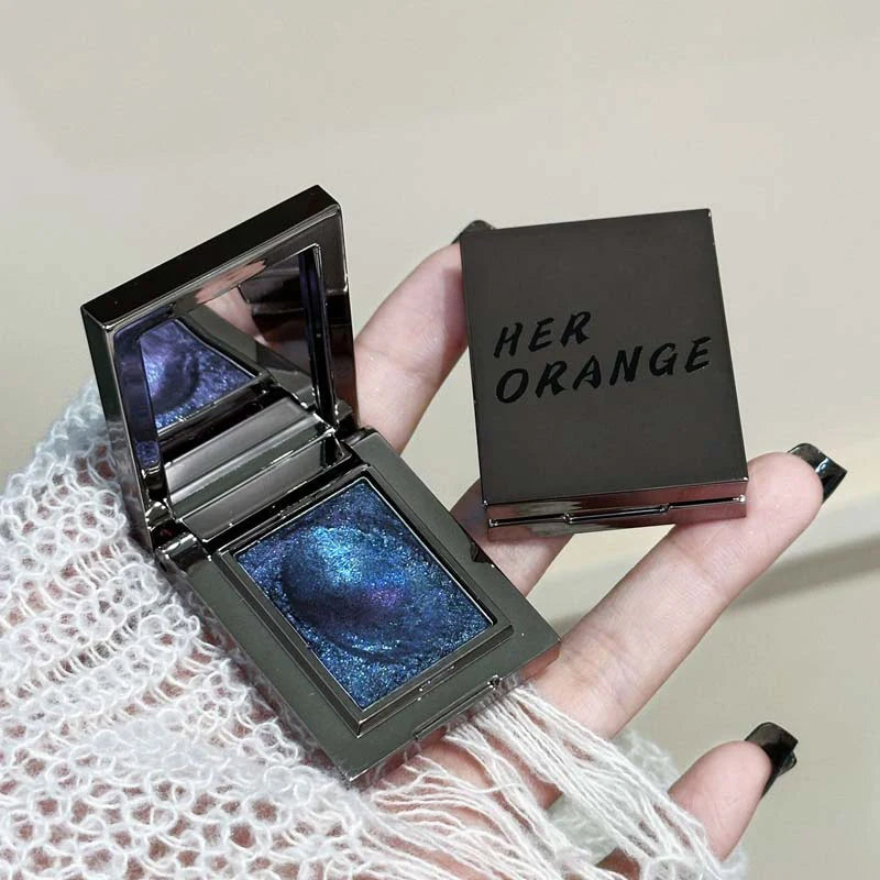Diamond Monochrome Highlighter Eyeshadow Palette Chameleon Metallic Green Brighten Eye Shadow Fine Flash Eye Makeup Cosmetic