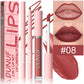 Matte Lip Gloss Lip Liner Set, 2pcs Waterproof Non-sticky Long-Lasting Lipstick, Nude Deep Red Mauve, Y2K Makeup Christmas Gift