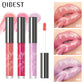 Coral Pink Glitter Lip Glaze LongLasting Moisturizing Shimmer Mirror Lipgloss Waterproof Liquid Lipstick Lip Oil Makeup Lip Tint