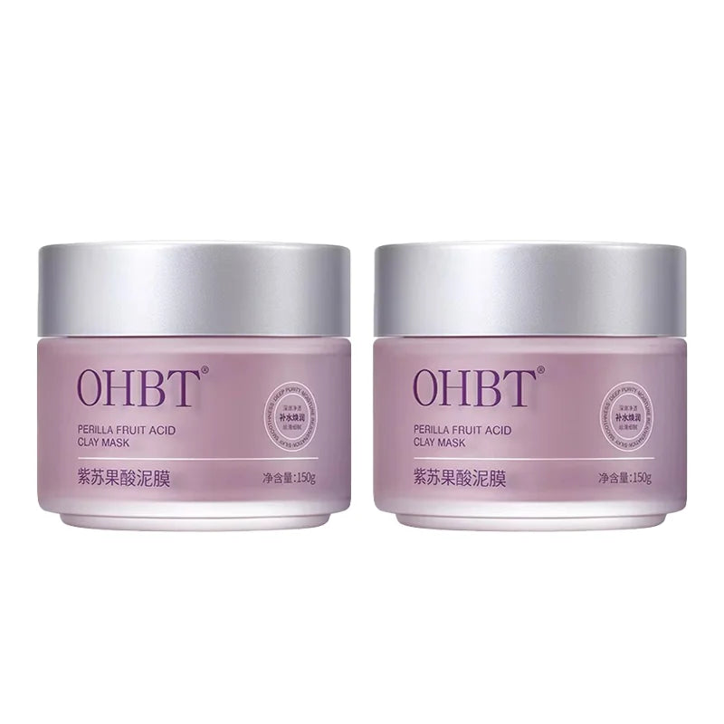 OHBT Perilla Fruit Acid Clay Mask Deep Cleansing Mud Mask Oil Control Mask Deep Moisturizing Fast Absorption 150g