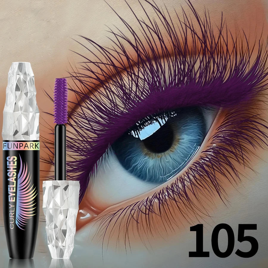 9 Colors 5D Mascara with Big Eyes,Strong Waterproof Thickening Lengthening Curling Liquid Fiber Mascara Eyelash Extension Makeup