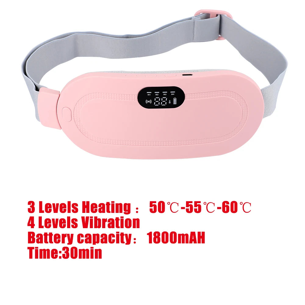 Menstrual Heating Pad Abdominal Massager Warm Palace Belt Waist Vibration Massage Device for Cramps Period Pain Relief Dorpship