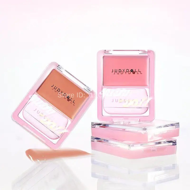 Judydoll Water Light Cream Hydrating Blush Multi Purpose Moisturizing High Light Expanding With Puff Long-lasting Face Makeup
