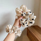3Pcs/set Minimalist Sweet Fabric Hair Ties for Women Floral Polka Dot Printed Hair Scrunchies with Elastic Hair Accessories