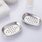 Light Luxury Stainless Steel Perforated Soap Box, Simple Bathroom Draining Rack, Soap Storage Rack