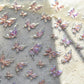 Shiny Jelly Butterfly Charming Golden Gradient Bowknot 5D Self Adhesive Nail Art Sticker Flower Petal Rhinestone Manicure Decals