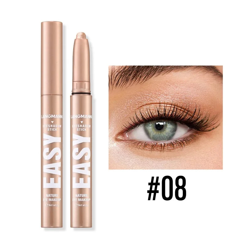 Waterproof Pearlescent Eyeshadow Pencil Stick Shimmer Highlighter Pencil Pearl Pigment Long Lasting Cream Eyes Make Up Cosmetic