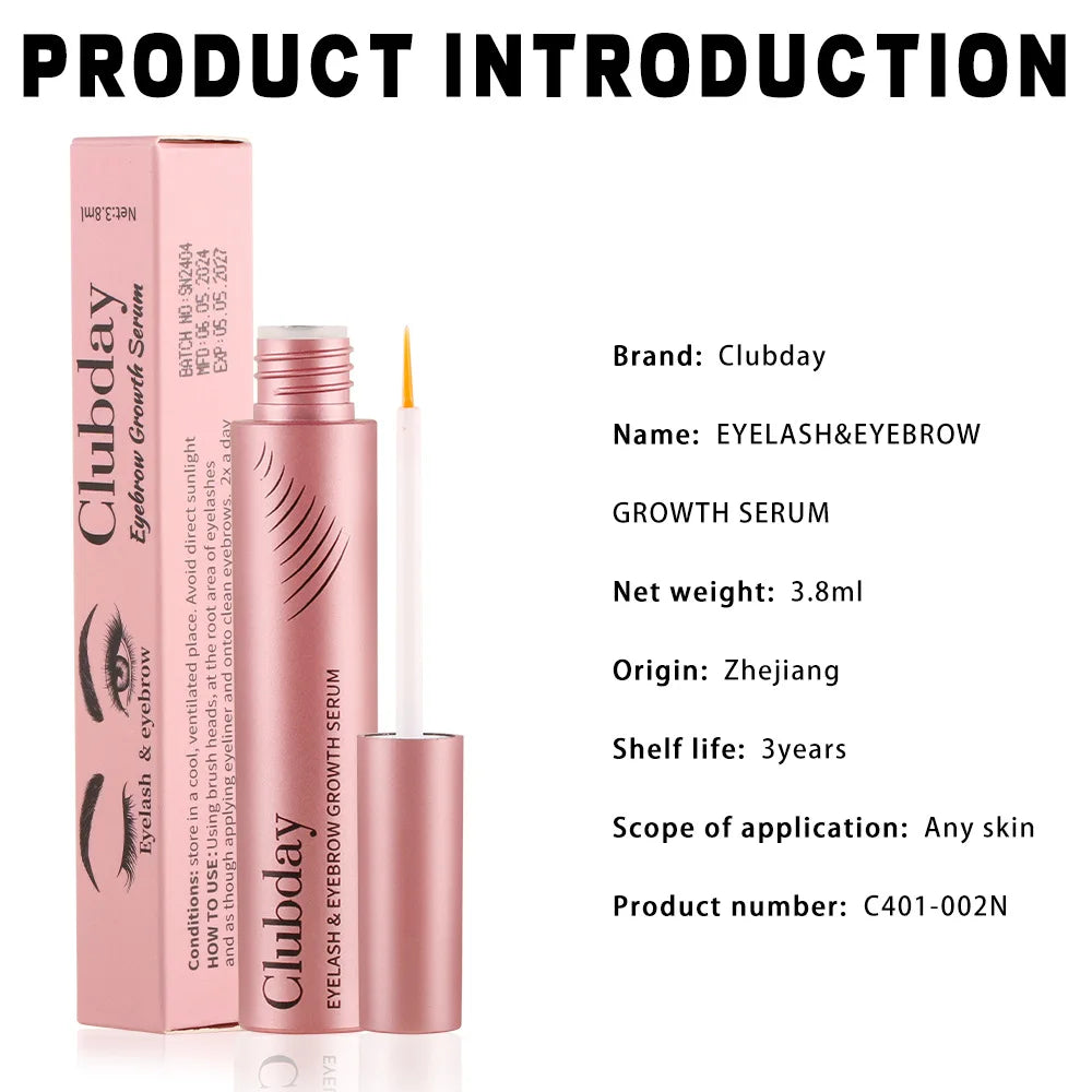 MISS ROSE Fast Eyelash Brow Growth Serum Natural Eyelashes Eyebrow Make Up Enhancement Lift Lengthening Thicker Eyes Hair Serum