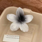 New Fashion Sparkling Flower Claw Clip for Women Transparent Sweet Ponytail Shark Clip Versatile Girl Hair Accessories