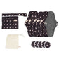 HappyFlute 6PCS/Set Bamboo Charcoal Inner Sanitary Pads With 2Pocket Wetbag+5Pcs Makeup Remove Pad&Mesh Bag Reusable Menstrual