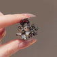 Crystal Flowers Shark Clip Small Premium Hair Clip Claw Clamp Disc Hair Clip Headwear Girls Women Hair Accessories