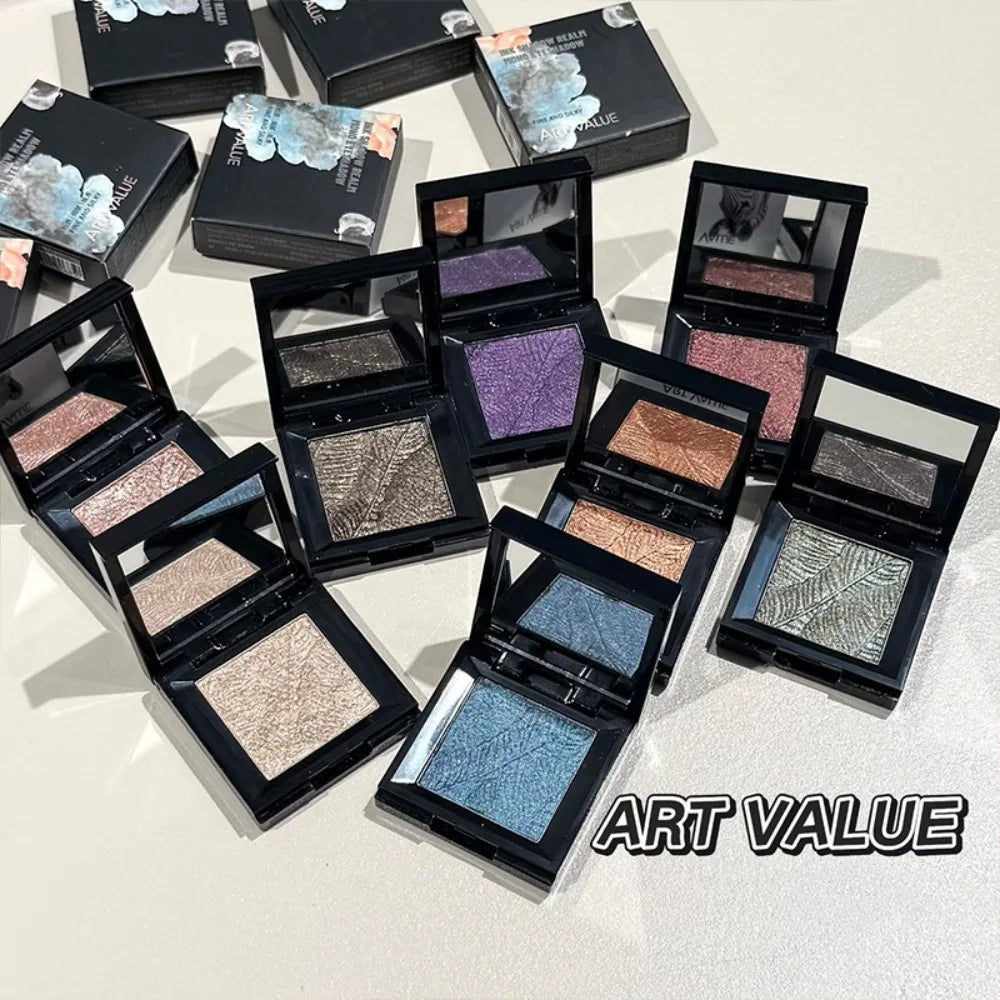 Monochrome Eyeshadow Palette Chrome Blue Pearl Glitter Highgloss Brightening Lasting Waterproof Metallic Luxury Eyeshadow Makeup
