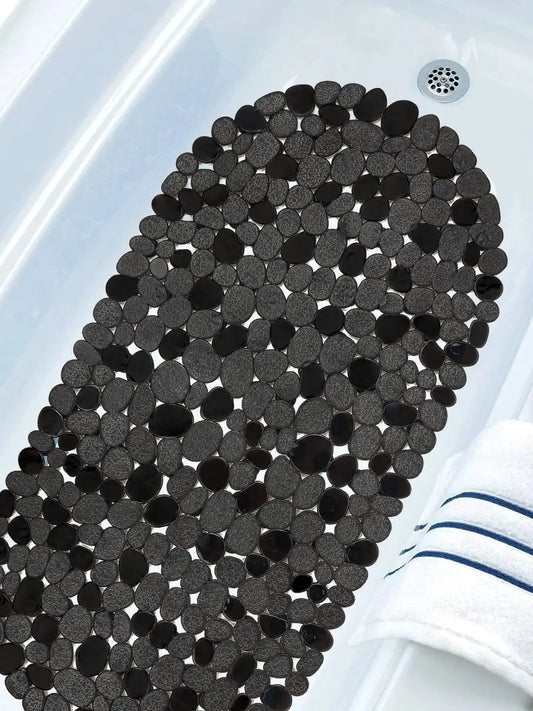 1pc Pebbles Bath Mat for Tub Non-Slip Bathtub Mat with Suction Cups, Drain Holes for Bathroom Showers, Tub, Machine Washable