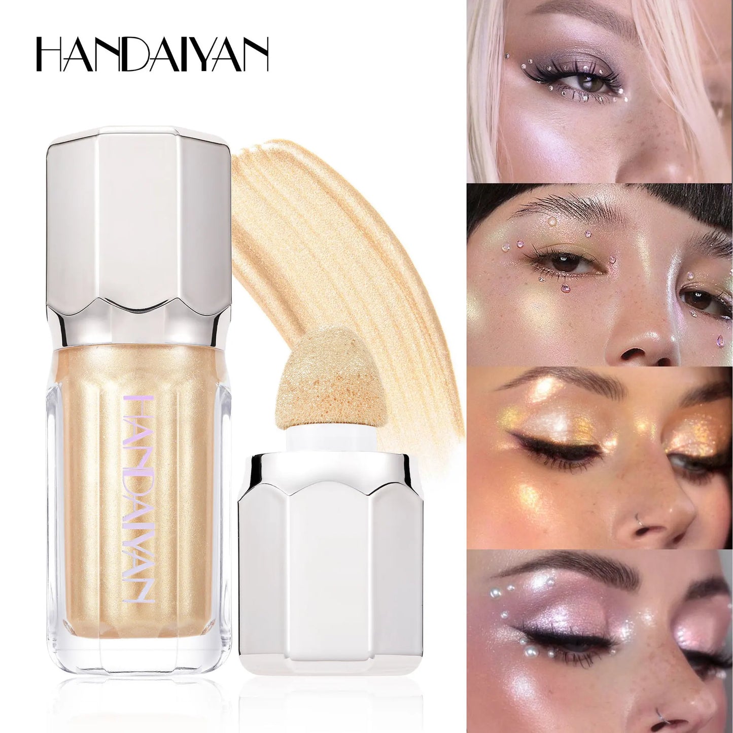 Facial Body Liquid Highlighter Contouring Brightening Makeup Long Lasting Shimmer Moisturizing Highlight Eyeshadow Blush Liquid