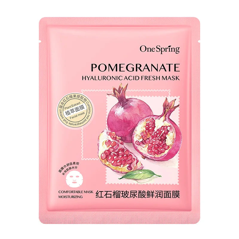 10pcs Centella Facial Masks Moisturizing Oil Control Anti-aging Repairing Fresh Fruits Face Sheet Mask Face Care skincare Masks