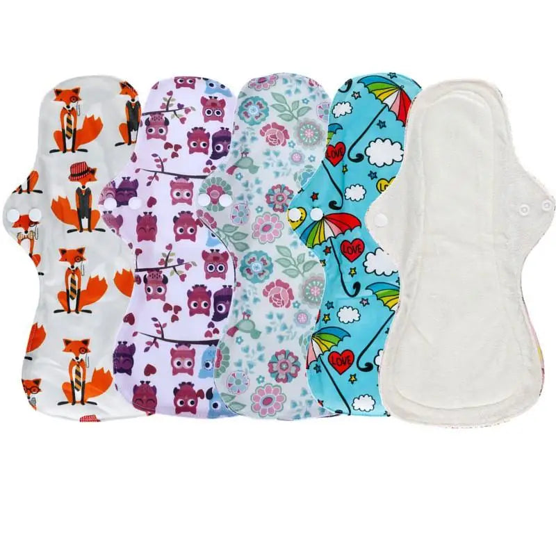 Organic Bamboo Heavy Flow Cloth Sanitary Menstrual Pads Sets