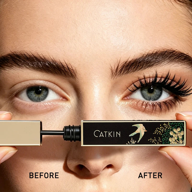 CATKIN Mascara Black, Volumizing & Lengthening Waterproof Nourish Eyelash Mascara, Create Longer and Thicker Looking Lashes