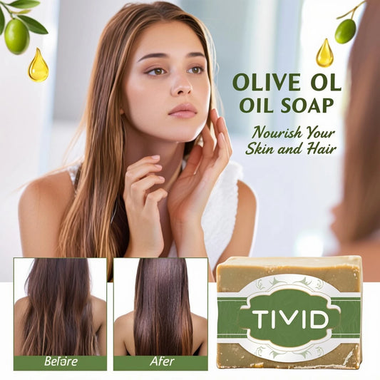 DIMOT Handmade Olive Oil Soap Bar 200g - Natural Plant-Based Laurus Nobilis & Olea Europaea Fruit Oil for Face, Body, Hand