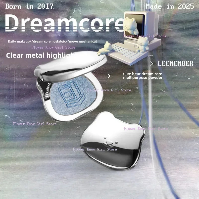 LEEMEMBER DreamCore Series Multi-purpose Cream Eyeshadow Highlighter Glitter Brightening Powder contour palette