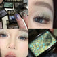 Punk Metallic Glitter Eyeshadow Mousse Matte Shimmer Highlight Pressed Pigments Dark Smoky Purple Pearlescent Eyeshadow Palette