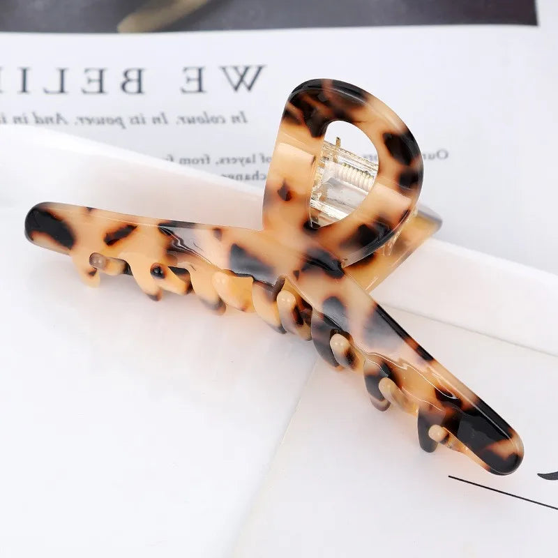 Women Hair Accessories Hollow Out Fashion Acetate Hair Claws Colourful Ponytail Acetic Claw Clips For Girls