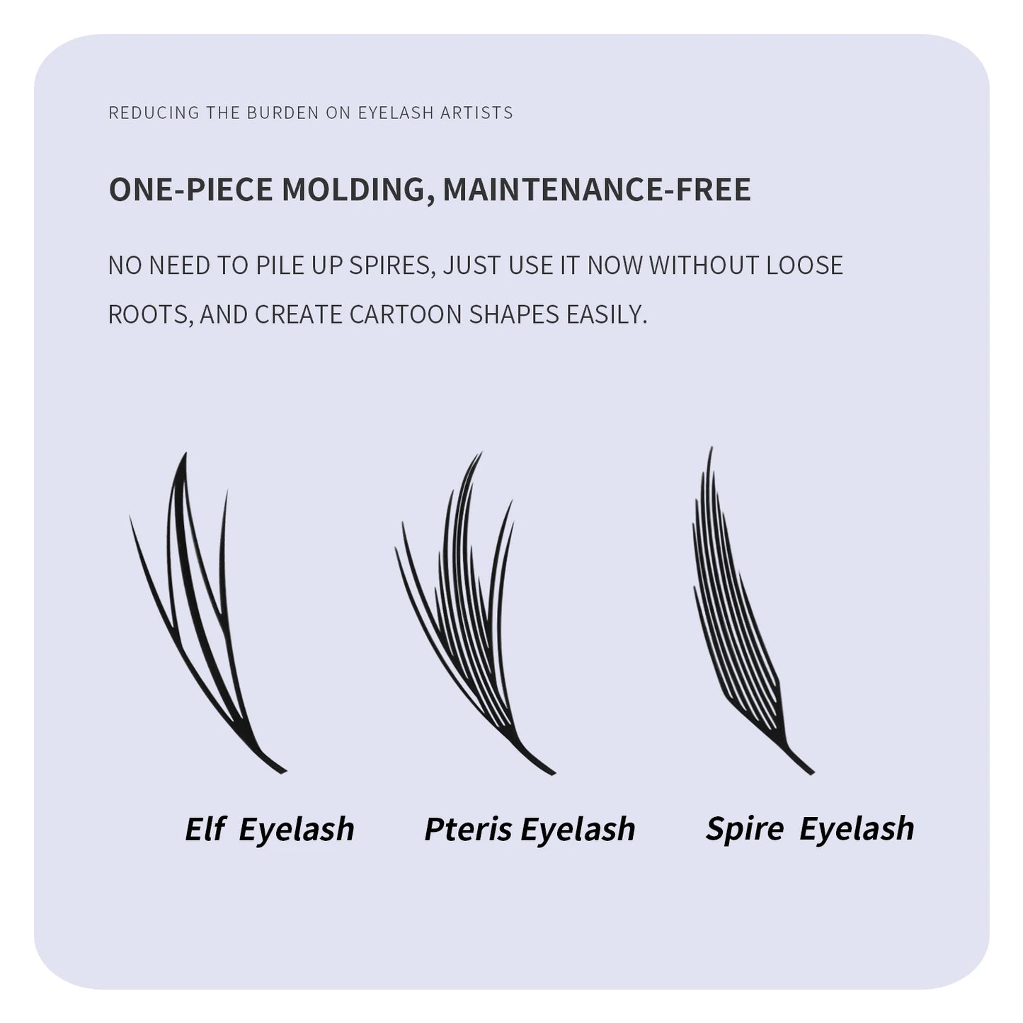 ANNAFRIS Comic Spire Eyelash Extension Premade Fans Natural Cashmere Manga False Eyelash Natural Soft Feather Shape Pteris Lash