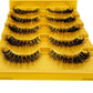 5pairs Mink Eyelashes Invisible Band Lash Extension Natural False Eyelashes Cross Cluster Fairy 3D Faux Big Eye Long Fake Lashes