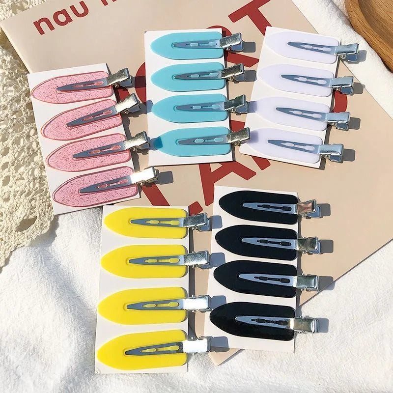 10/4Pcs No Crease Basic Hair Clips For Women Girls Hair Styling Makeup No Bend Hairpins Barrettes Fashion Hair Accessories Set