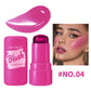 4 Color Jelly Blush Stick Matte Moisturizing Lip Balm 3 in 1 Multi Use Brightening Makeup Gloss
