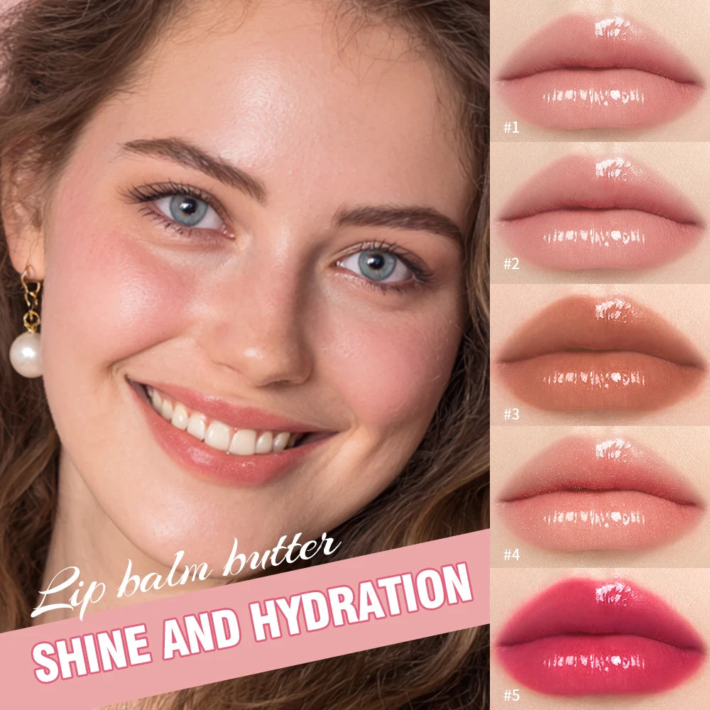 Summer Lip Balm Moisturizing Mirror Lip Gloss Lip Vanilla Mint Iced Coffee Cake Smell Lipstick Transparent Lip Oil  Makeup