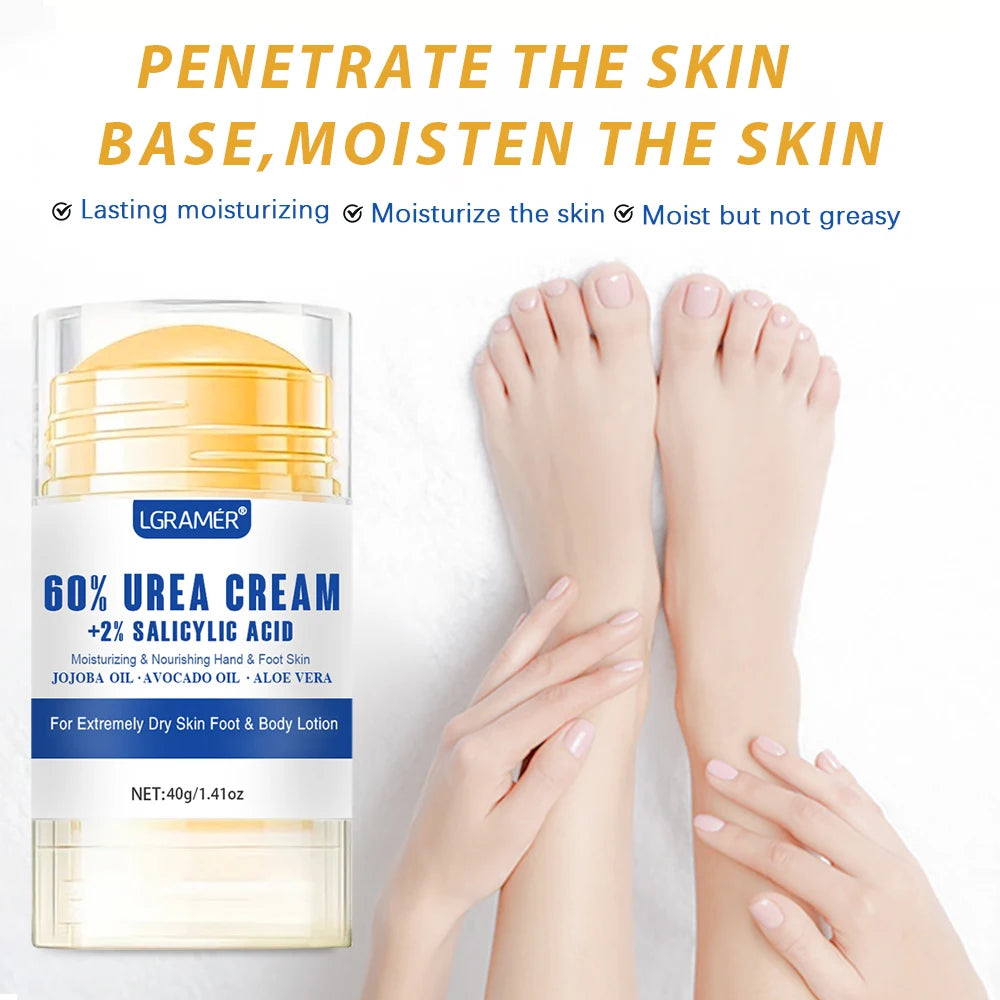 40g Urea Foot Cream Dry Cracked Feet Heel Gentle Exfoliation Softening Skin Ultra-Hydrating Hand Foot Care Cream Stick Protuct