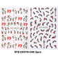 2pcs Christmas Holly Nail Art Stickers Xmas Flower Leaf Designs Jolly New Year Winter Adhesive Decals Sliders Decoration