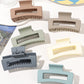 7Pcs 3.4" Medium Square Hair Claw Clips for Women Thick Thin Hair,Strong Hold Matte Banana Jaw Clips Hair Accessories