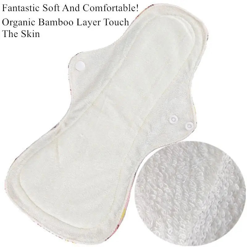 Organic Bamboo Heavy Flow Cloth Sanitary Menstrual Pads Sets
