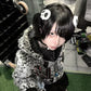 Subculture Gothic Lolita Hairpin Harajuku Y2K Girl Hair Clip Headdress Plush Skull Headwear Halloween Hair Accessories