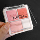 4 Color Pink Peach Blush Powder Cream Palette Highlighter Matte Expanding Color Brightening Face Blusher Rouge Makeup Cheek Tint