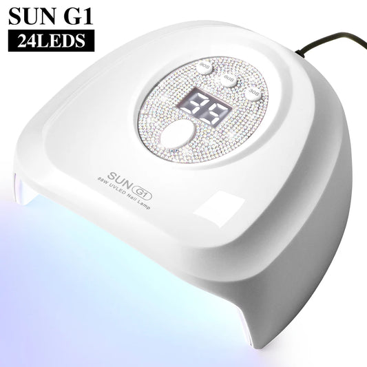 Nail UV/LED Dryer Lamp with 24 LEDS Quick Drying Nails Light Have 3 Timer Modes LCD Display for Manicure Salon Acrylic Gel Tools