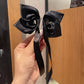2Pcs Black Bow Small Hair Claw Women Girl Hair Grab Clip Side Clip Forehead Bangs Hair Styling Clip Sweet Headdress