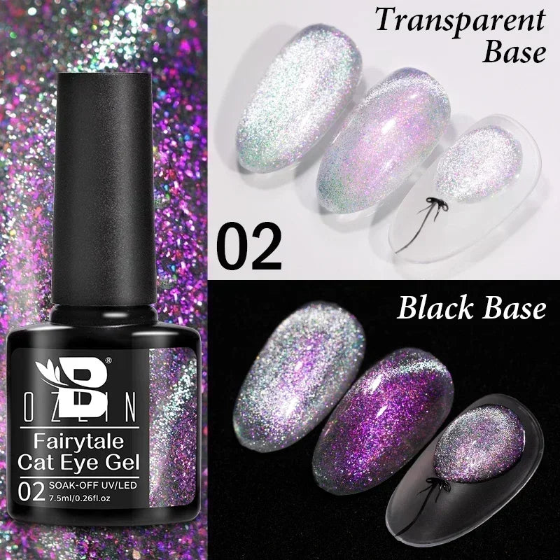 7.5ML Pink Blue Nail Gel Cat eye Semi Permanent Nail Art Soaking UV LED Nail Salon DIY Nail Salon Gel For Autumn And Winter