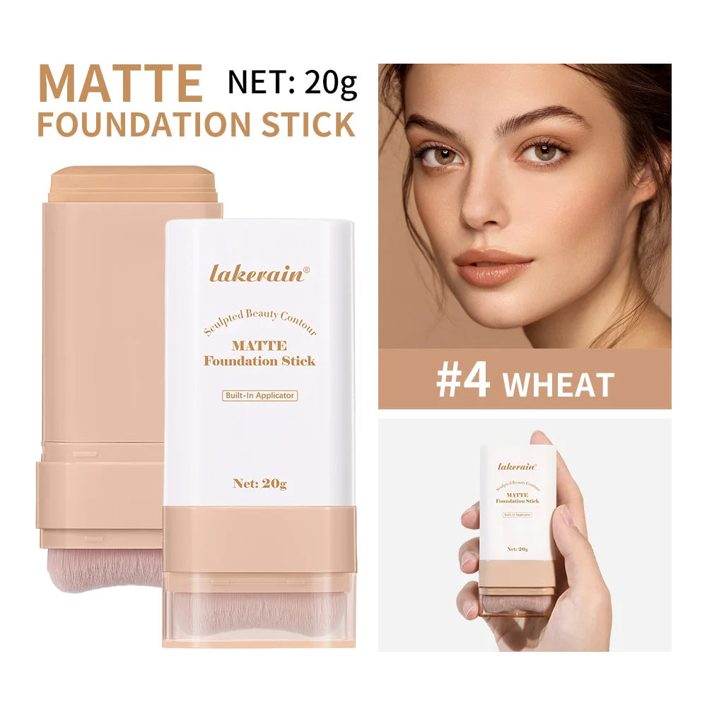 Matte Foundation Stick Waterproof Coverage Travel Flawless Eraser Foundation Stick Lightweight Enhance Skin Radiance Face Makeup