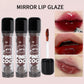 PINKCOCO Bear Doodle Mirror Lip Glaze — Long-Lasting Shiny Lip Gloss, Student-Friendly, Skin-Brightening Nude Lipstick