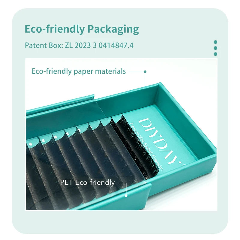 DIYDAY Flat Individual Lash Extension 0.15 0.20 Split Tips Super Softer Eyelash Ellipse Flat Classic False Eyelashes Supplies