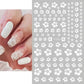 Cherry Blossom 3D Nail Stickers White Flower Petals Nail Art Decals Elegant Wedding Design Spring Sakura Manicure Slider Decor